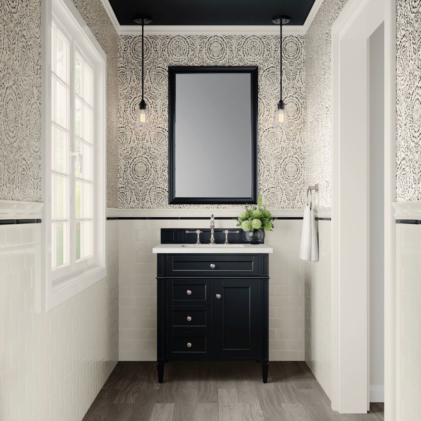 James Martin Vanities 650-V30-3LDL Brittany 30″ Single Basin – Black