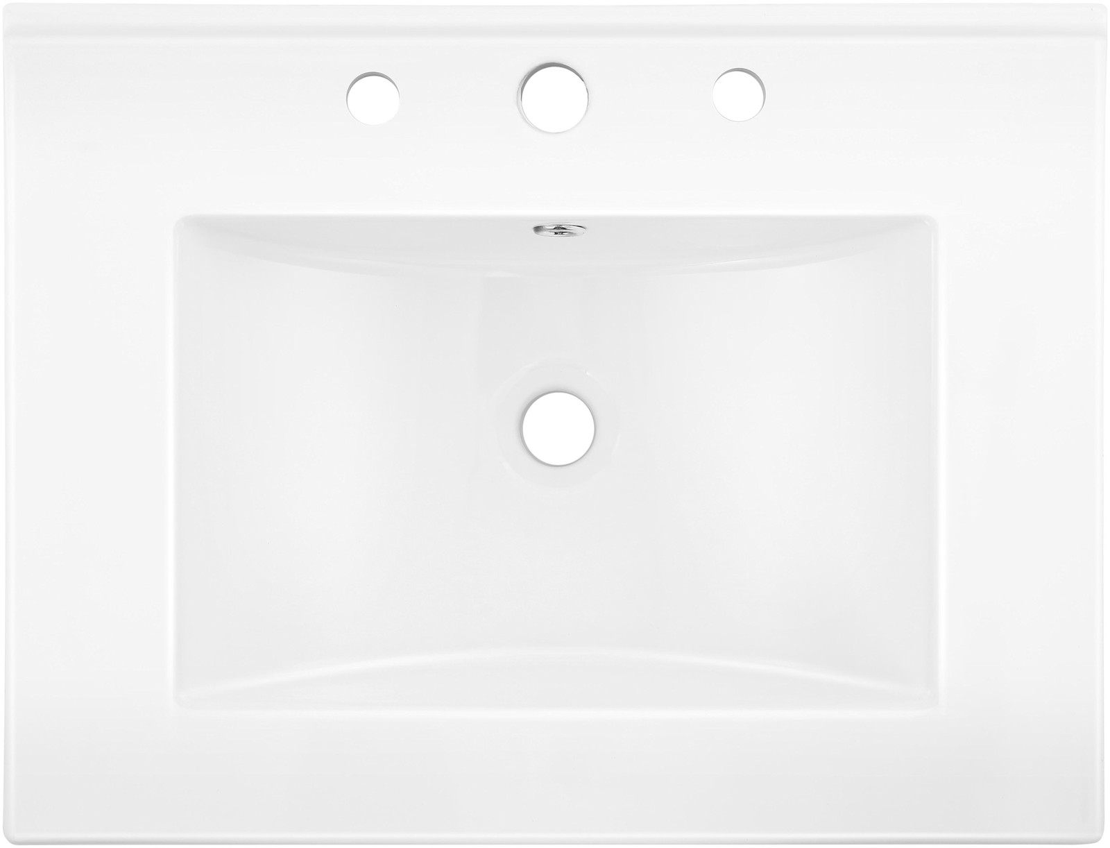 JONATHAN Y Lighting SNK1001 Ancillary 24″ Ceramic Vanity Top – Black