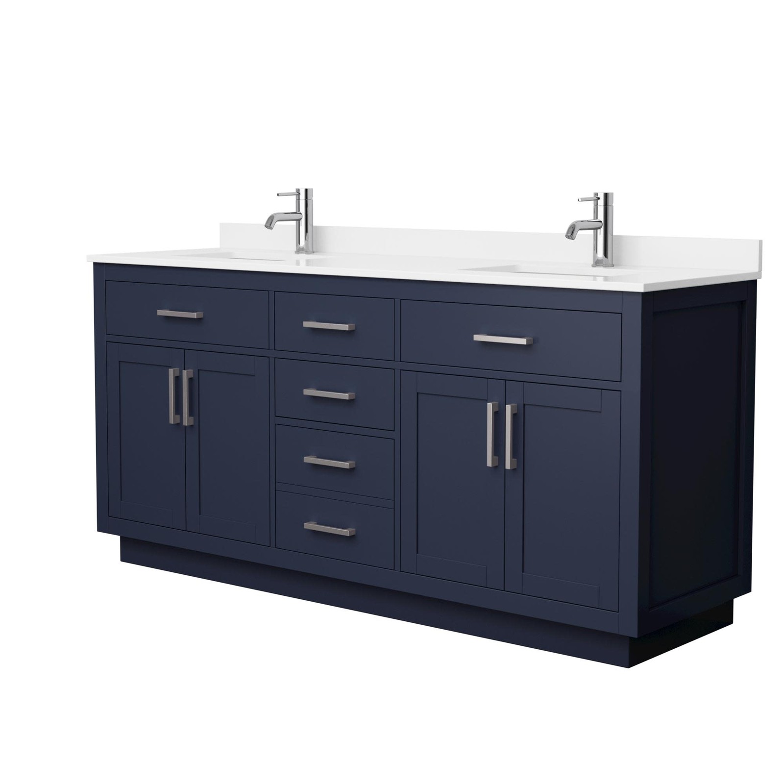 Wyndham Collection WCG262672D-QTZ-UNSMXX Beckett TK 72″ – Dark Gray / White