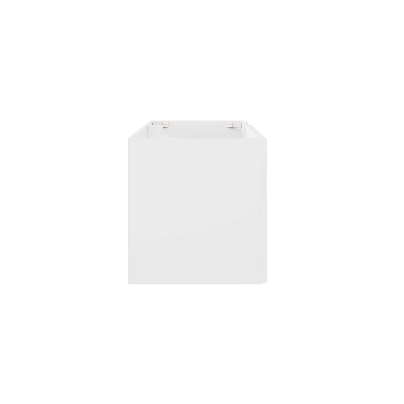 Pemberly Row 47″ MDF and Particleboard Bathroom Vanity Cabinet in White