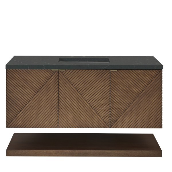 48″James Martin Marcello D200-V48-CSN-3CSP Vanity Cabinet Charcoal Soapstone Top