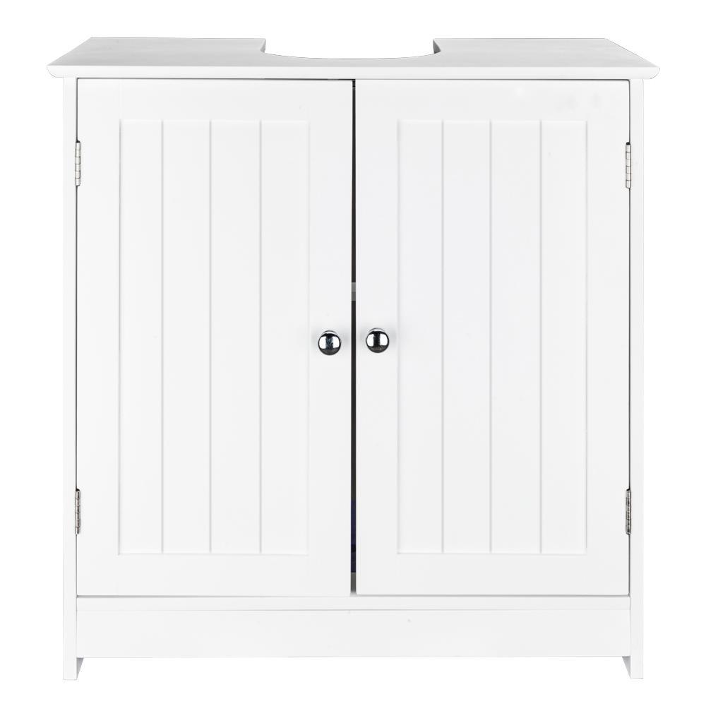 White Bathroom Vanity Cabinet Modern Bath Sink Cabinet Organizer 24inch New
