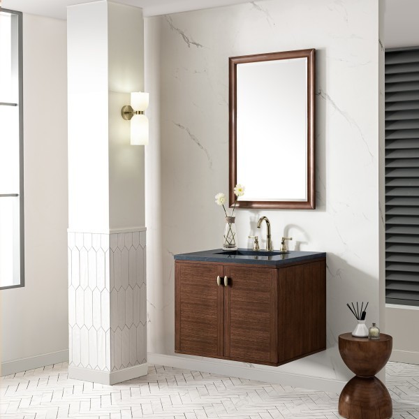 30″ James Martin Amberly 670-V30-WLT-3CSP Vanity Cabinet Charcoal Soapstone Top