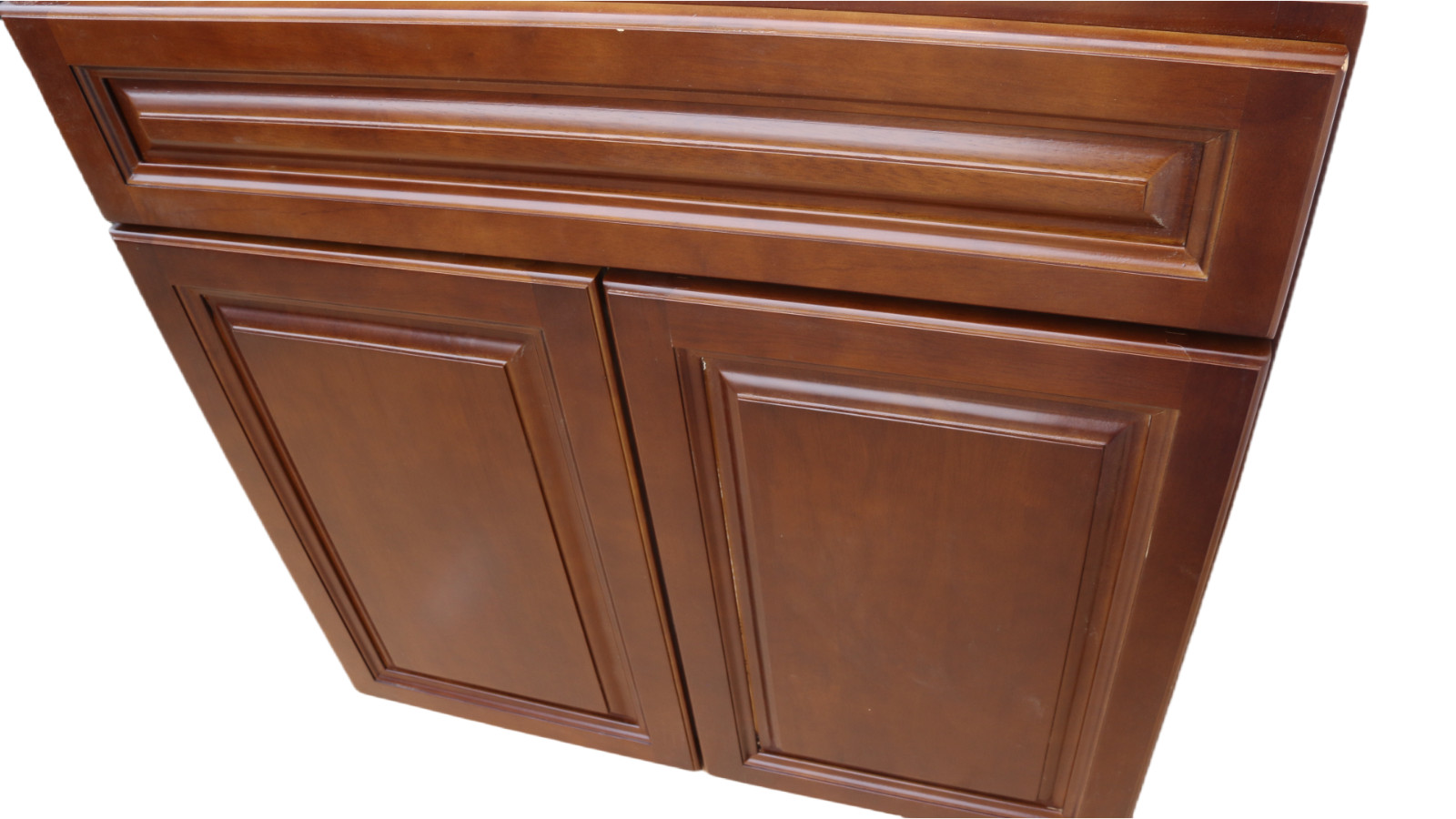 30″ Solid Wood Bathroom Vanity – Chocolate Finish (Two-Door Classic Style)