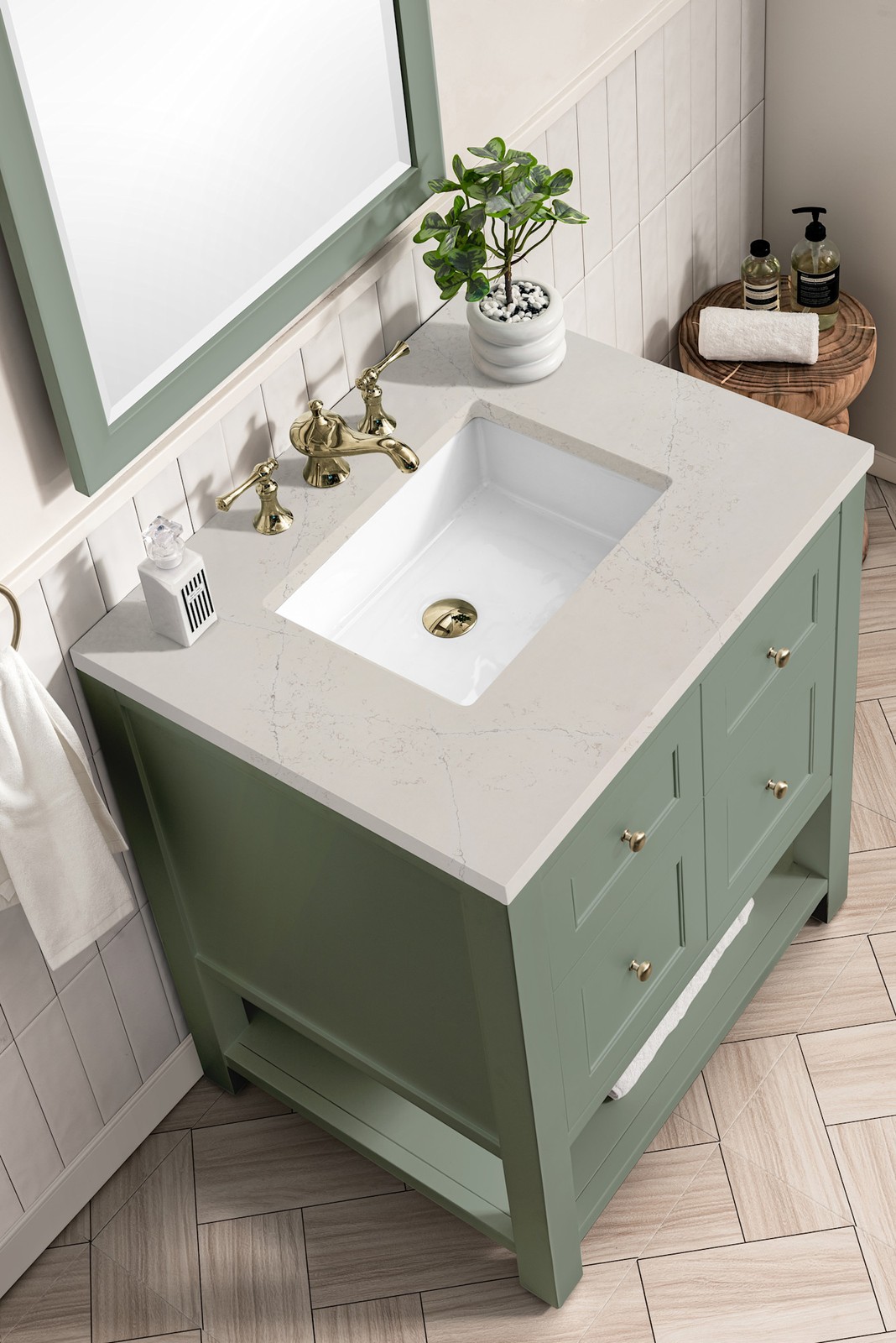 James Martin Vanities 330-V30-3SFR Breckenridge 30″ – White
