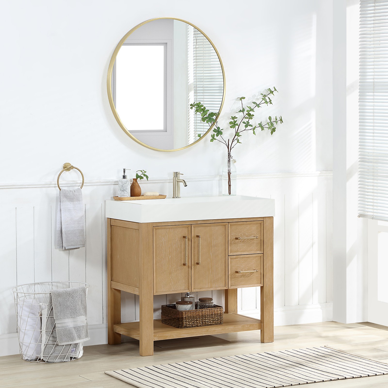 Miseno MV-NM-VERA36-WHT Vera 36″ – Washed Ash Grey