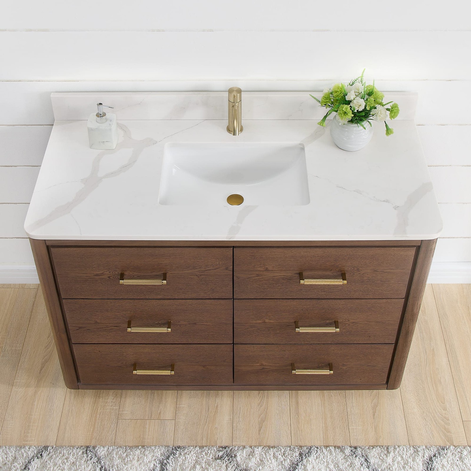 Miseno MV-NM-706548 Porto 48″ – Aged Natural Oak / Fish Maw White
