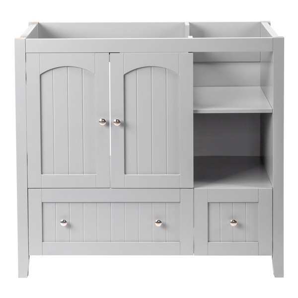 36 inch Bathroom Vanity Without Sink Wood Cabinet with 2 Doors & 2 Drawers