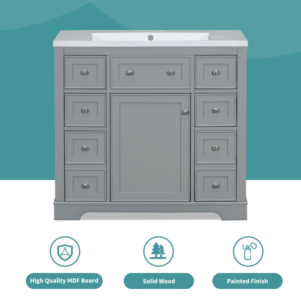 Bathroom Vanity Without Sink Cabinet Base Only One Cabinet Six Drawers