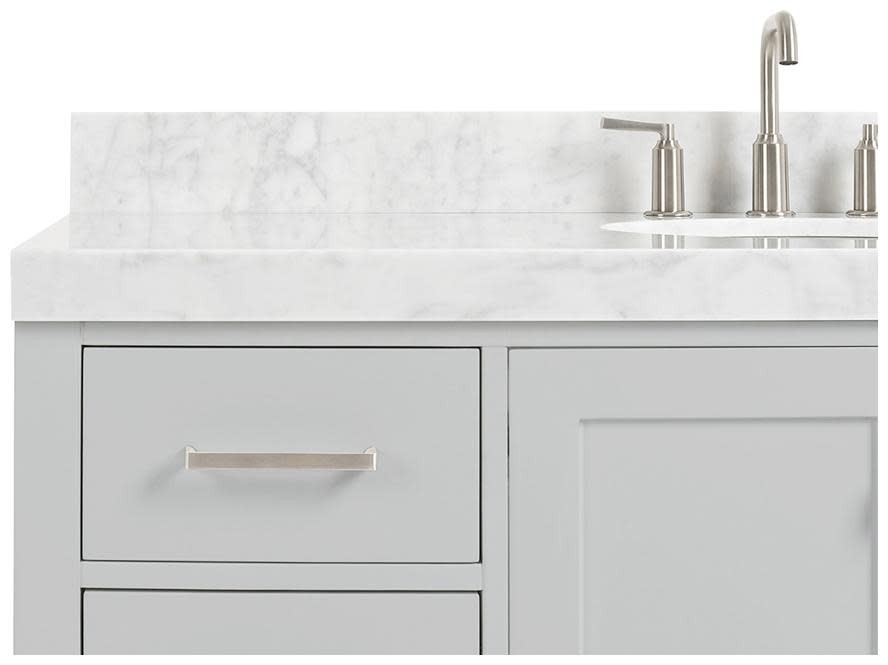 Ariel A054SCW5OVO Cambridge 55″ – Grey / Italian Carrara Marble Top / Brushed