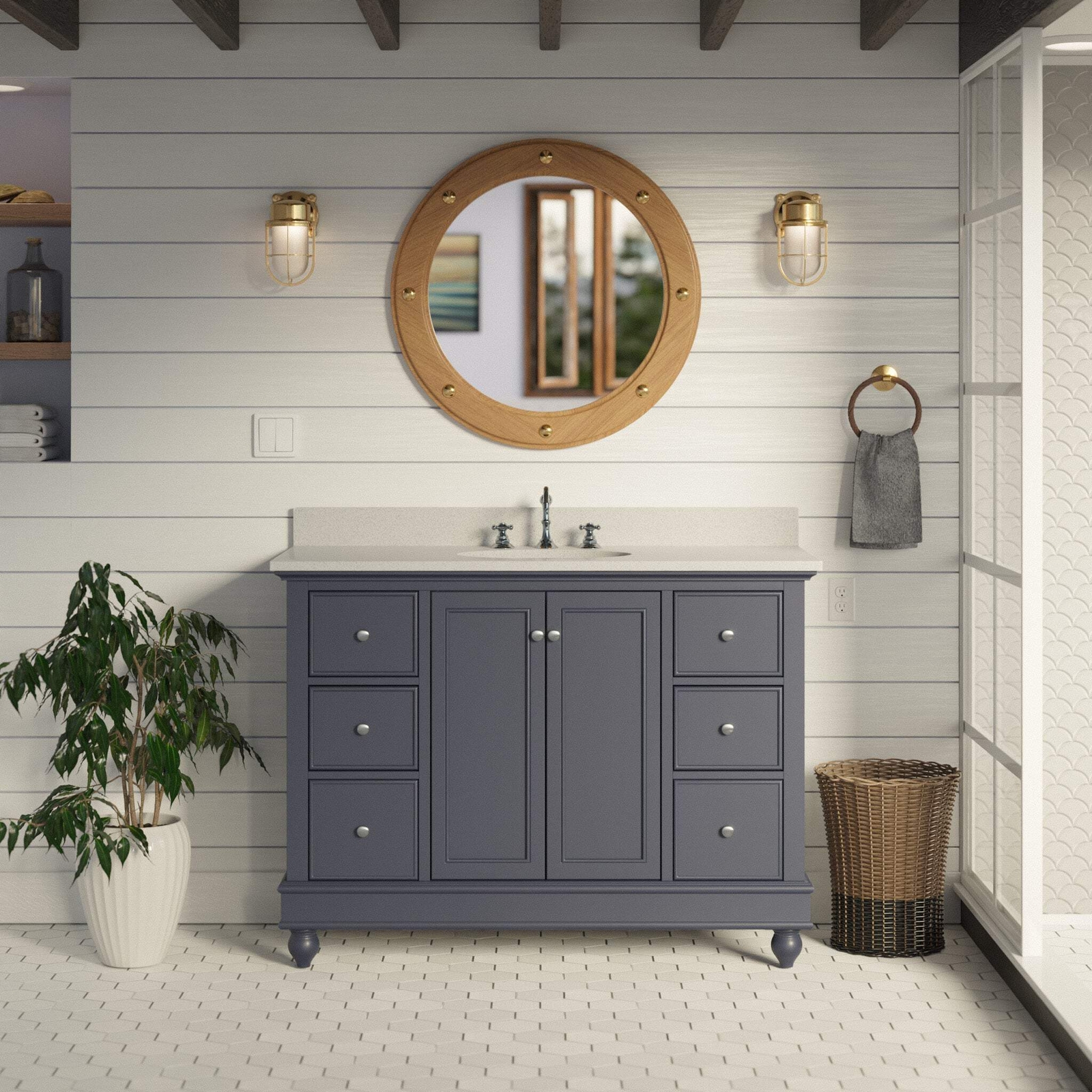 Bella 48-inch Vanity with Quartz Top