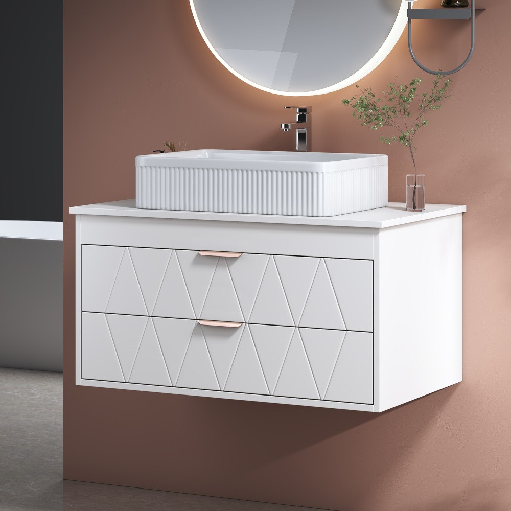 31.5 Inches Floating Single Small Bathroom Vanity with Sink