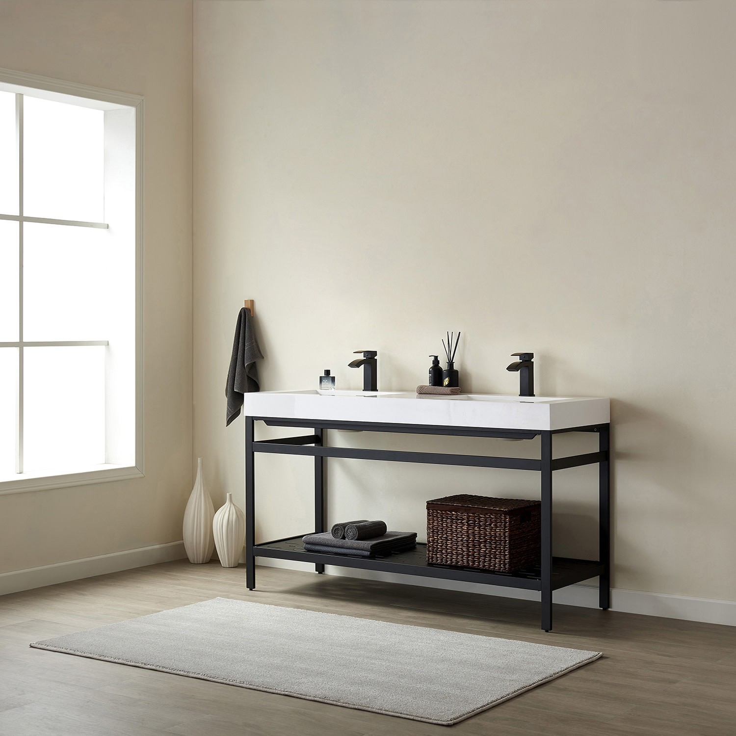 Miseno MV702860M-NM Ablitas 60″ – Brushed Gold / White