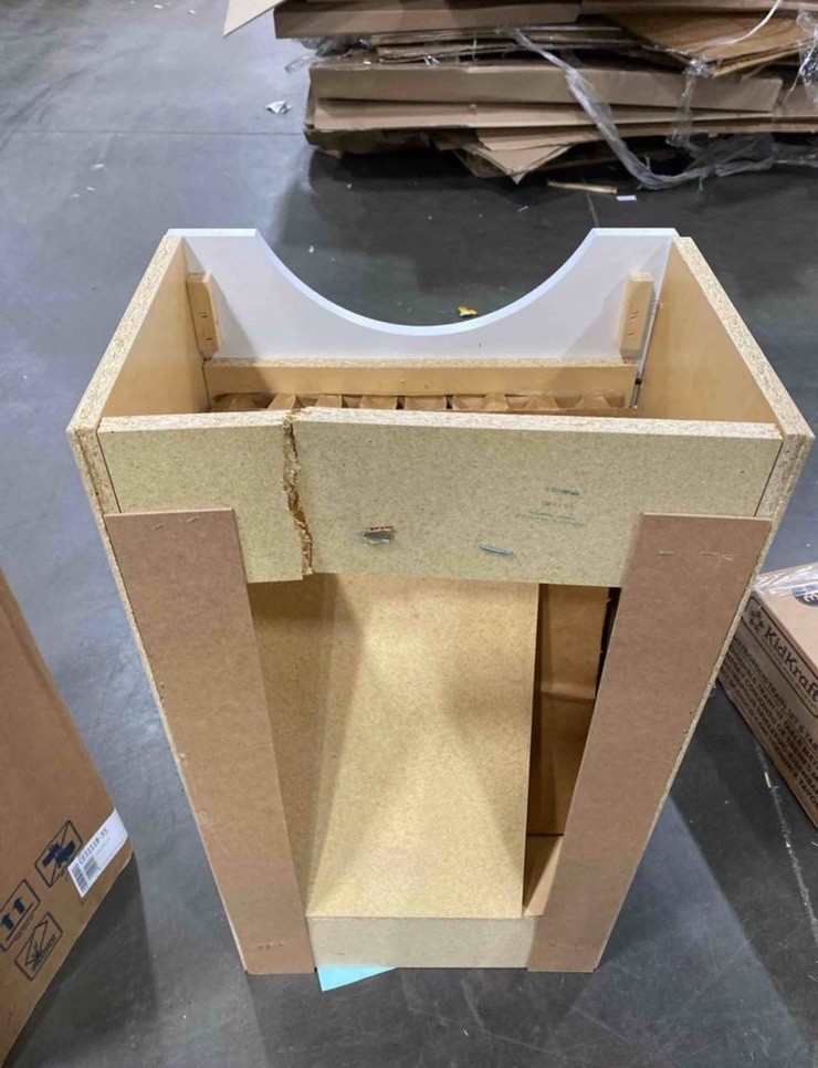 18.5″ Single Bathroom Vanity with Cultured Marble Top