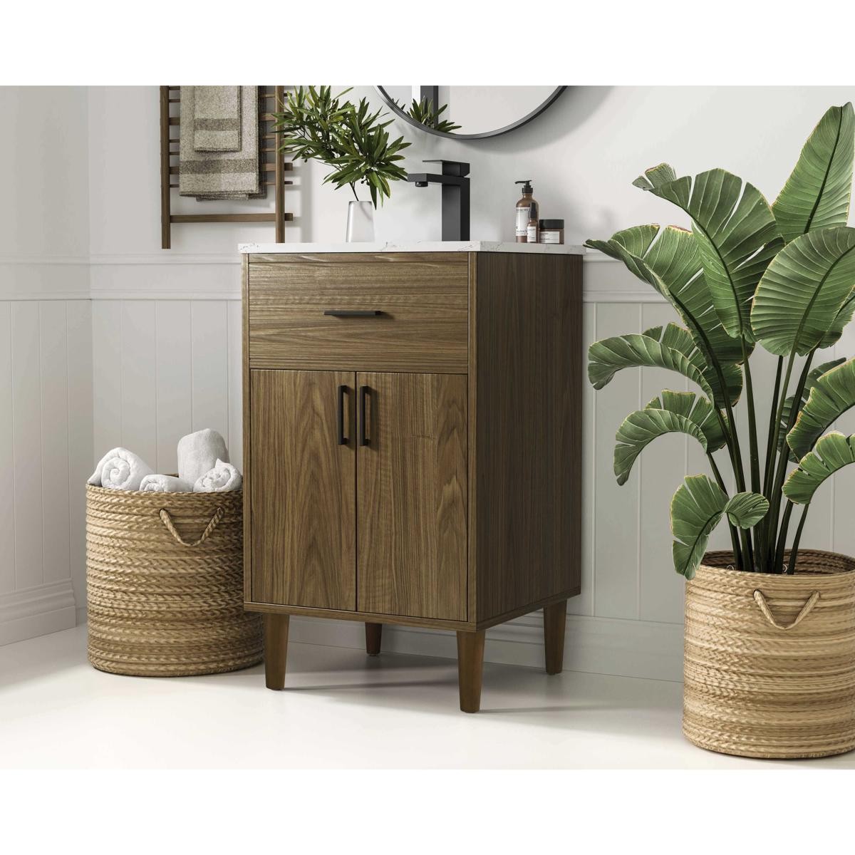 Elegant Lighting VF25020WB Chandler Vanity Walnut Brown