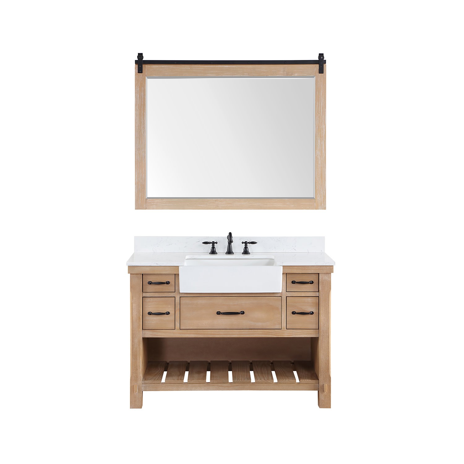 Miseno MV-701648 Villareal 48″ – Weathered Pine / White