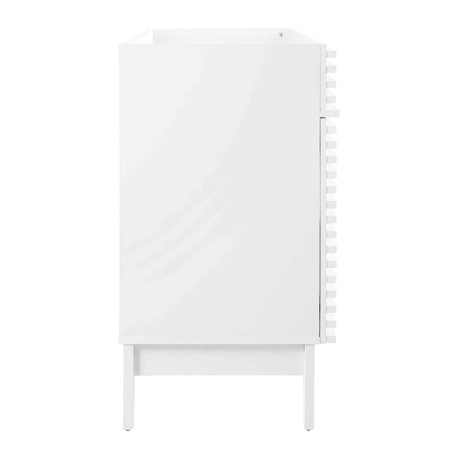 Modway Render 47″ Plastic and Wood Bathroom Vanity Cabinet in White