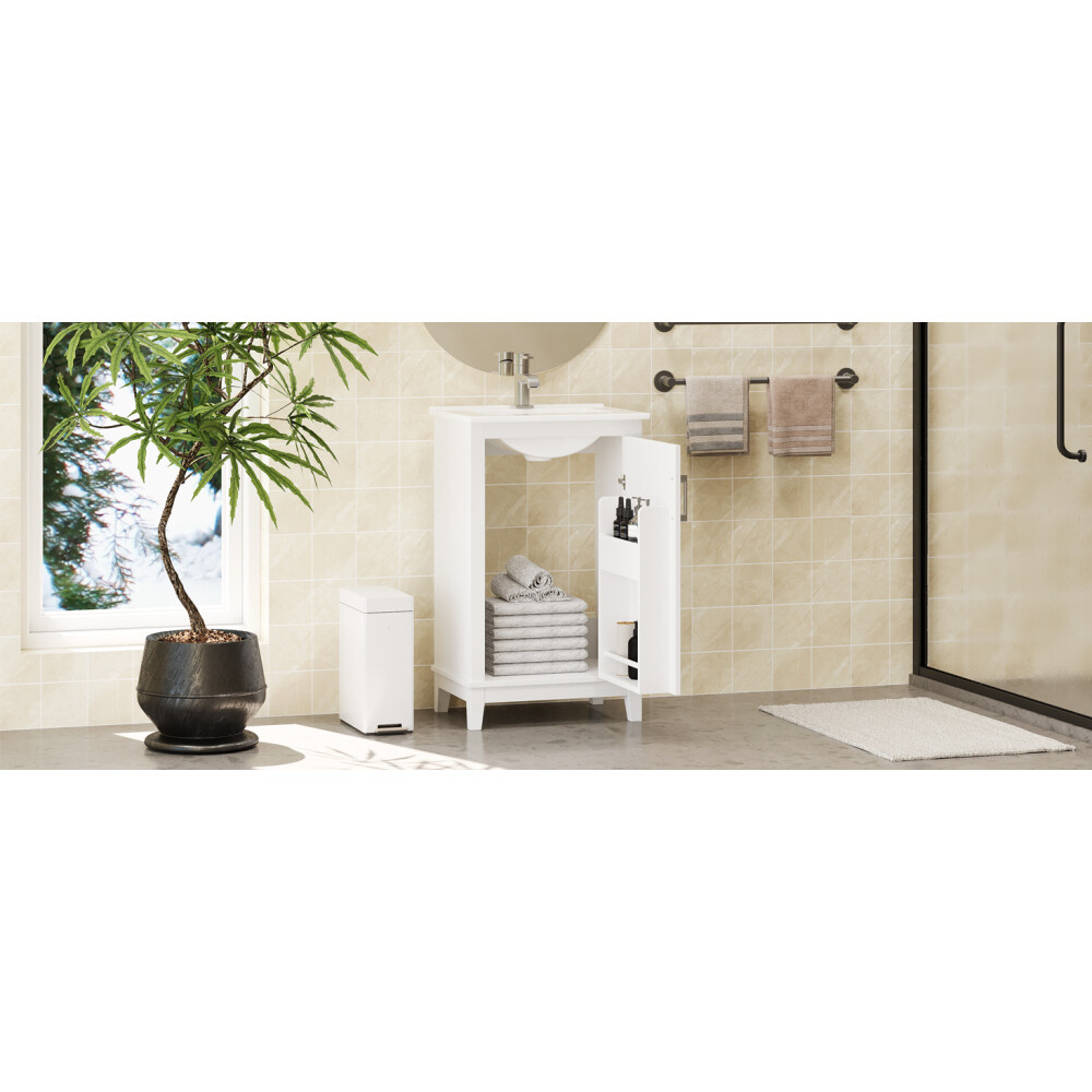 20 Inch Bathroom Vanity Modern Small Bathroom Vanity Cabinet With Ceramic Basin