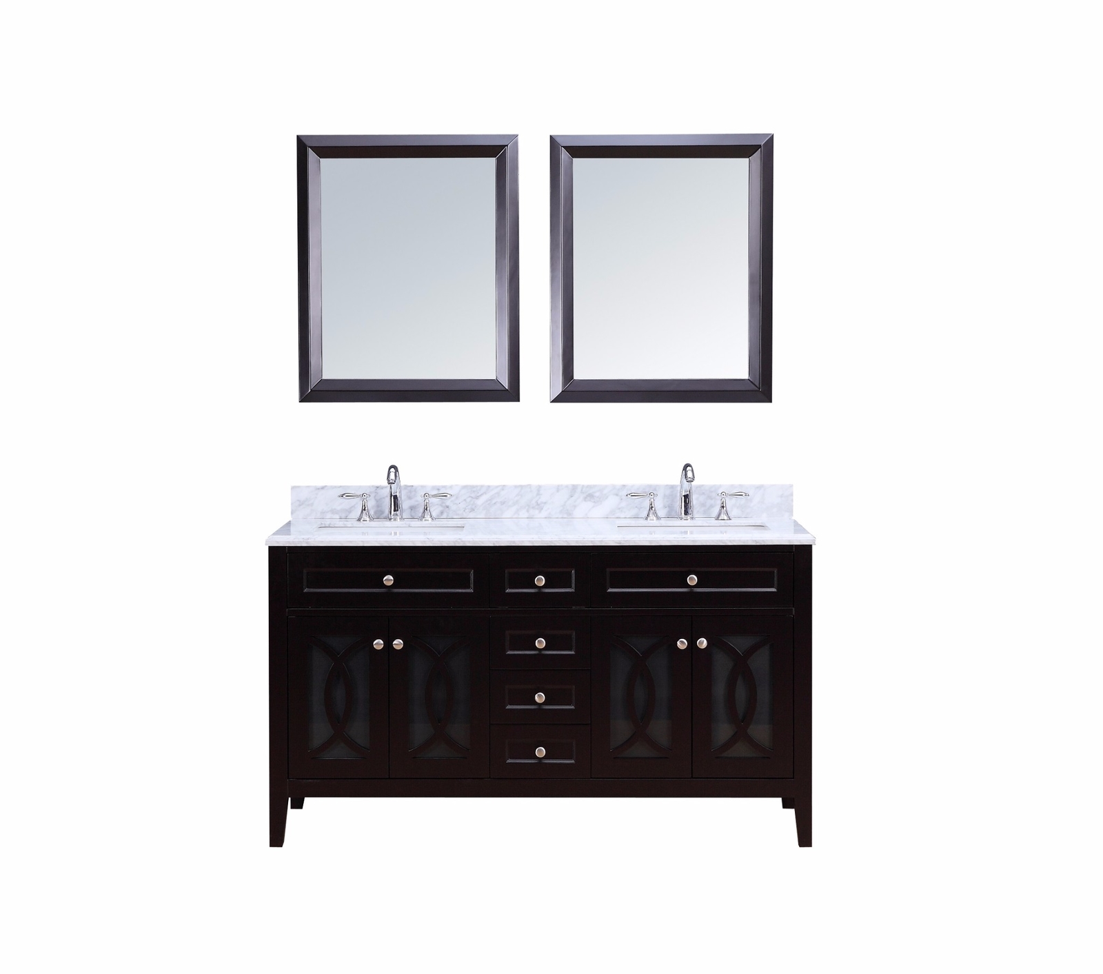 Bathroom Vanity – Transitional Bathroom Vanity Set – Double Sink – Rocca 60″