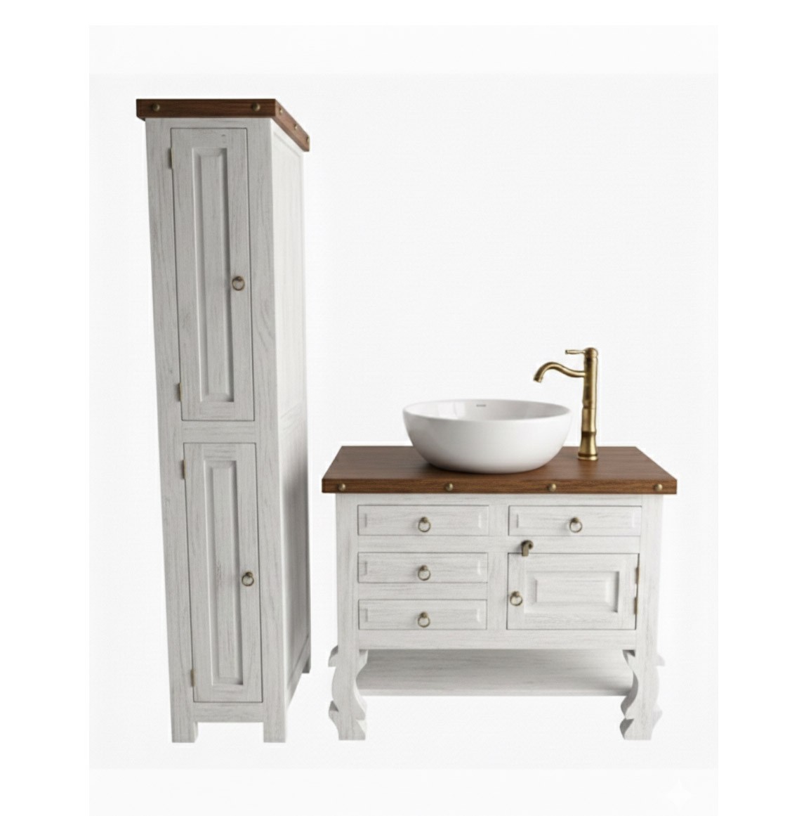 Delano Rustic Yugo Legs Bathroom Vanity