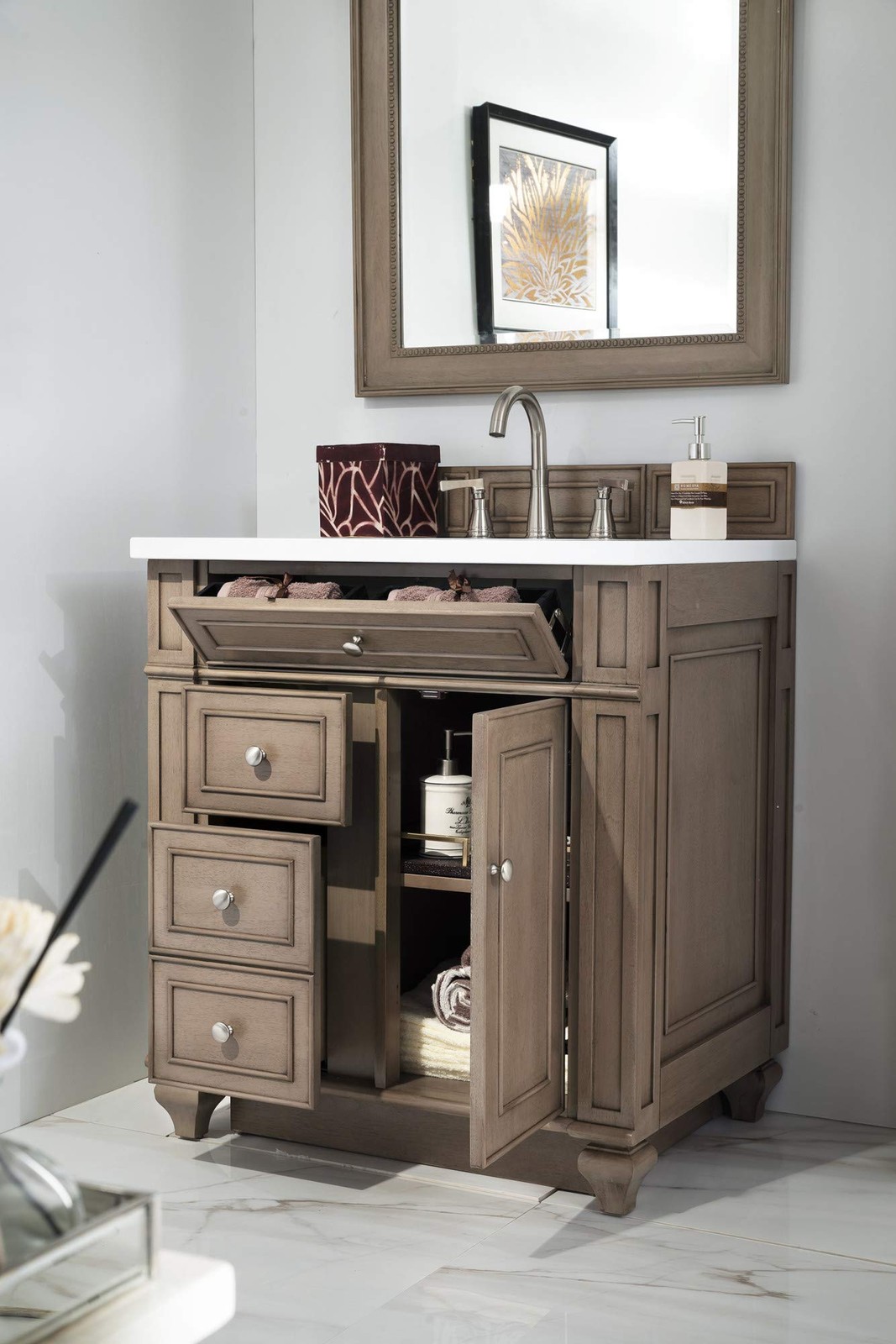 James Martin Vanities 157-V30-WW-3WZ Bristol 30″ Vanity Set*NEW*