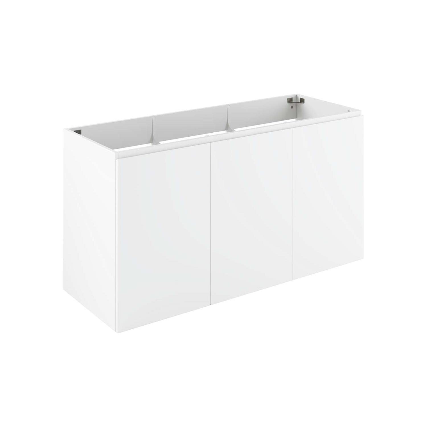 Modway Vitality 47″ Particleboard Melamine Wall-Mount Bathroom Vanity in White