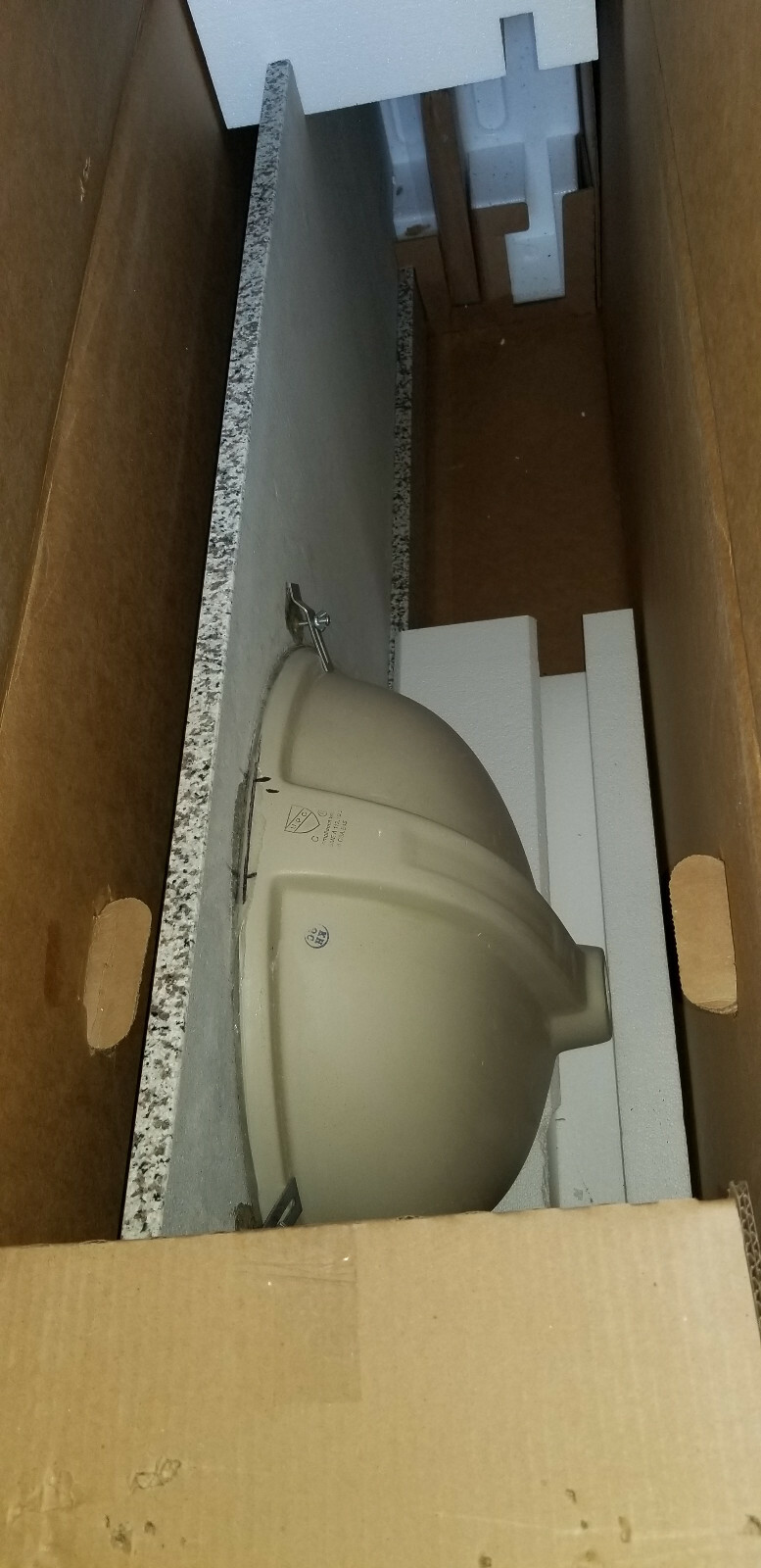 59 1/2″ x 22 1/2″ Natural Granite Vanity Top with Oval Bowl NEW