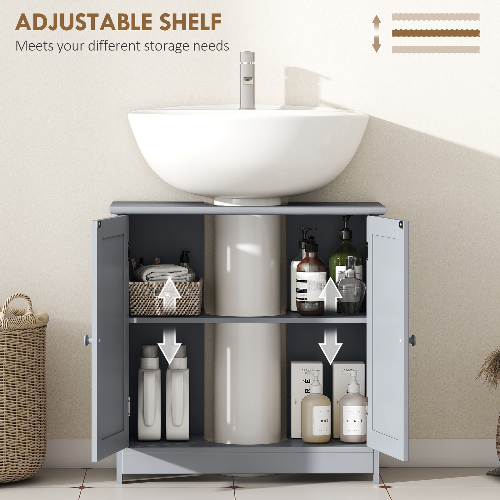 Bathroom Under Sink Vanity Cabinet, Multipurpose Space Saving Storage,Used
