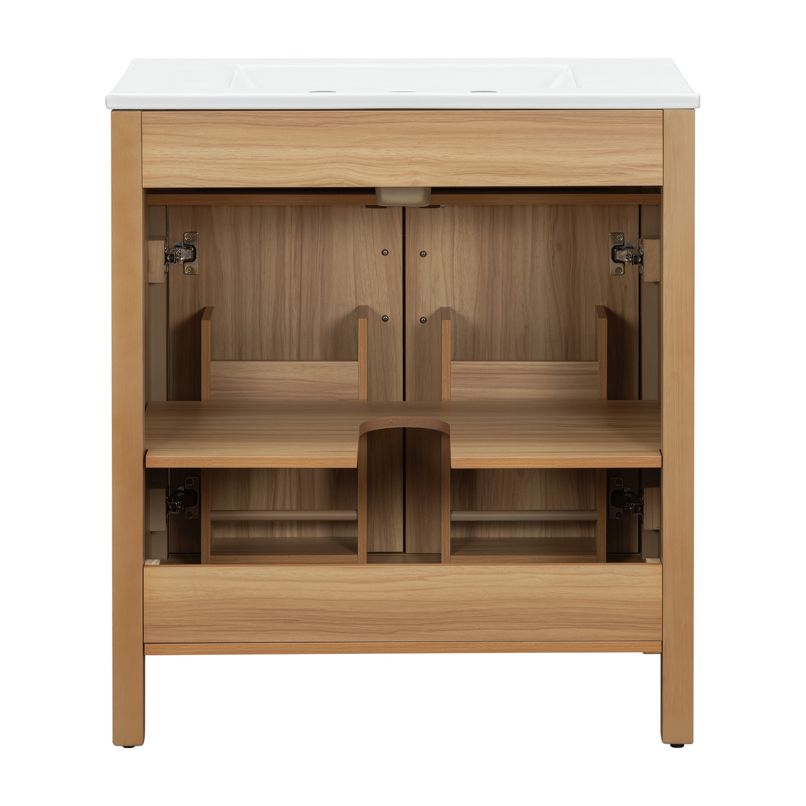 60″ Wood Bathroom Vanity with Solid Wood Frame, 4 Soft Close Doors,2 Flip Drawer