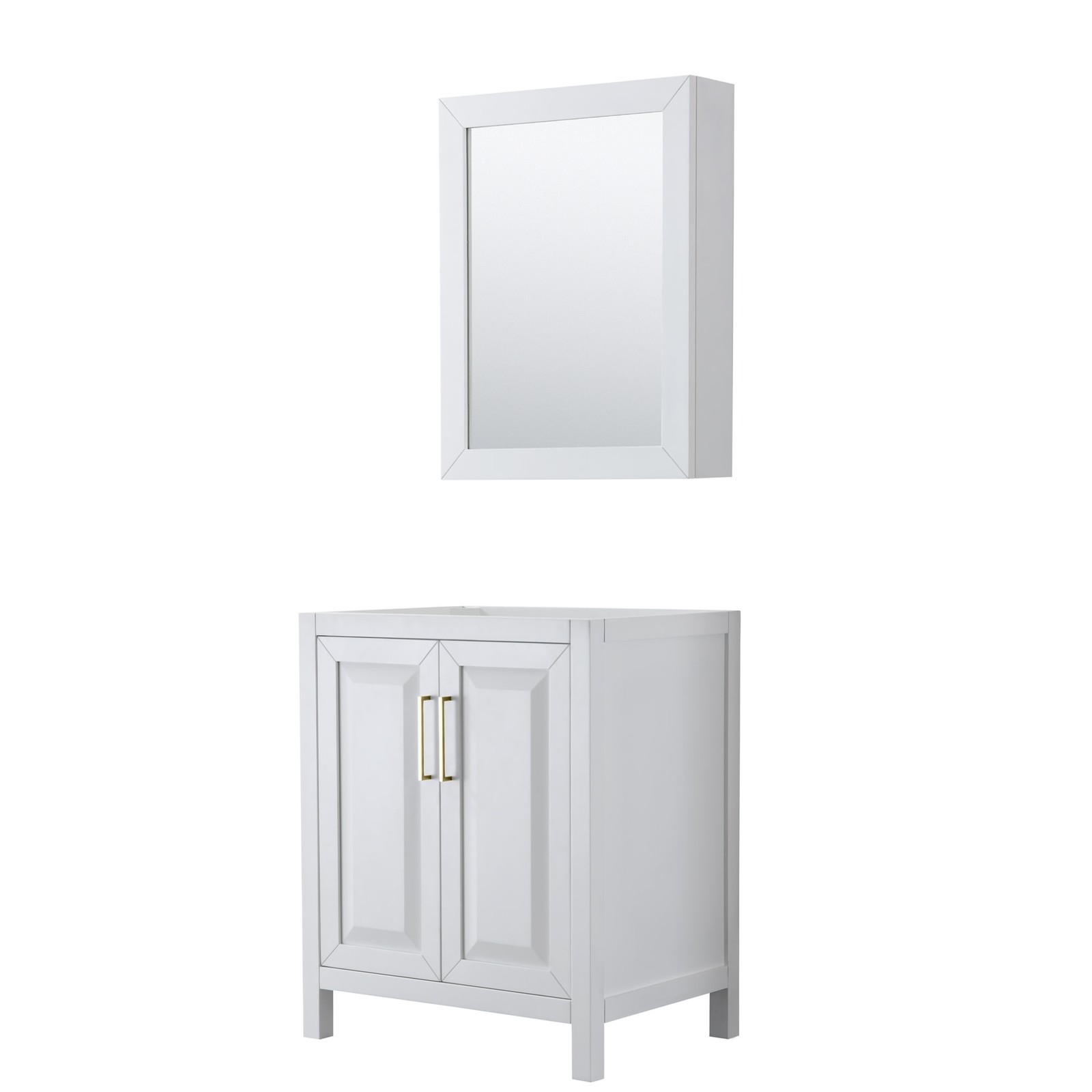 Wyndham Collection WCV252530SCXSXXMED Daria 29″ Single – White / Brushed Gold