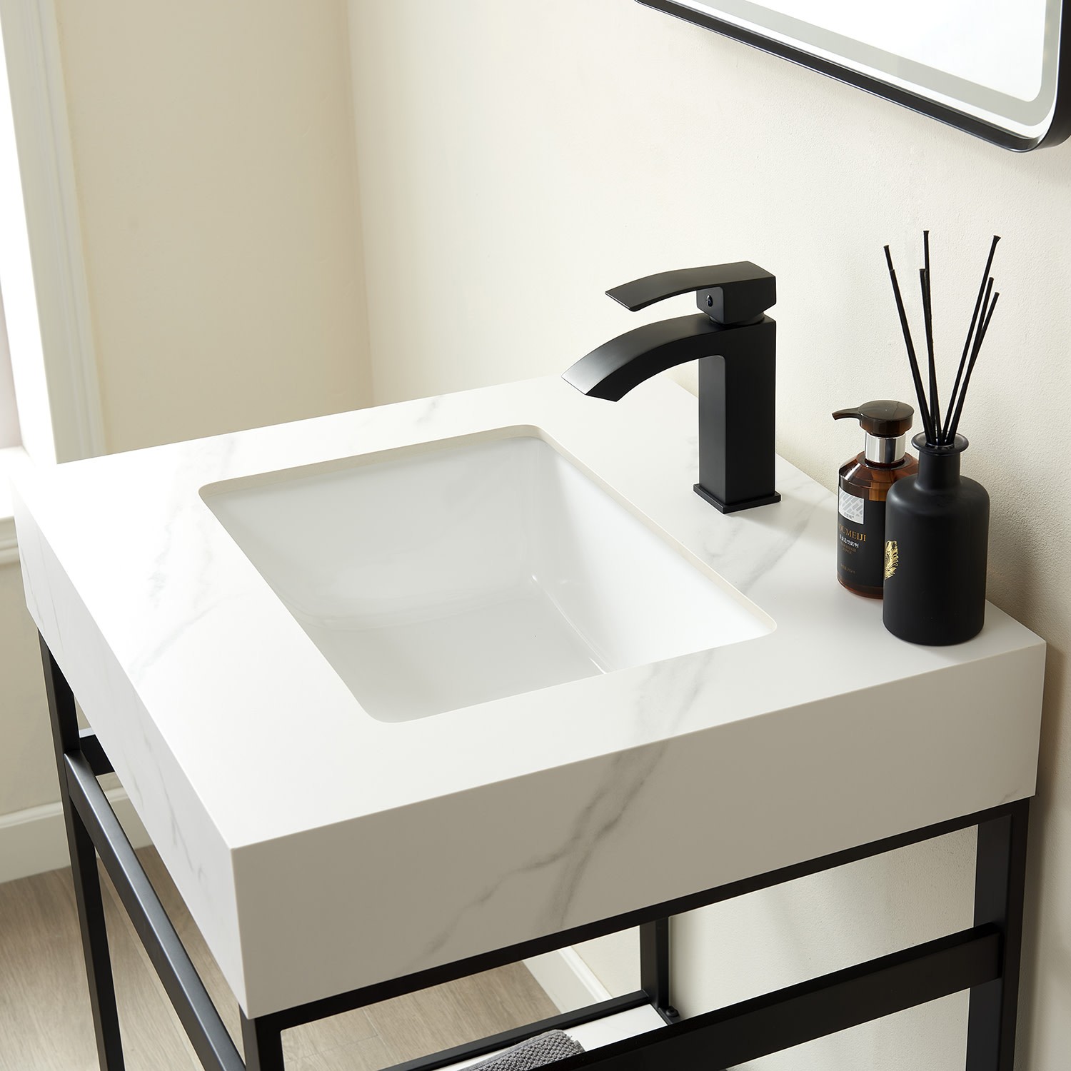 Miseno MV702524-NM Funes 24″ – Brushed Gold / Gray