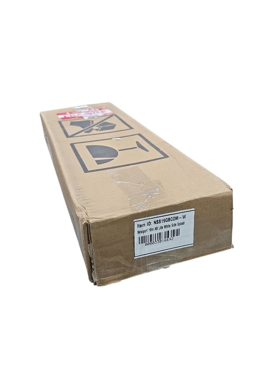 Glacier Bay Newport Cultured Marble Lite Sidesplash in White 17.6″ NSS19GBCOM-W