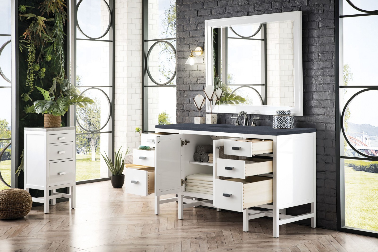 James Martin Vanities E444-V60S-3CSP Addison 60″ – White