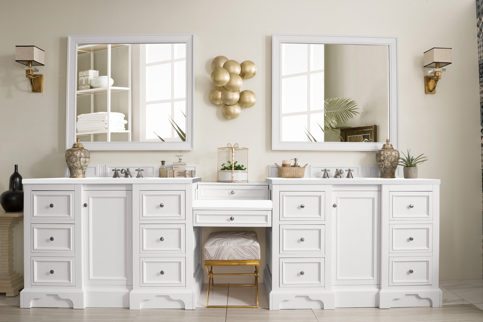James Martin Vanities 825-V118-DU-WZ De Soto 118″ – White