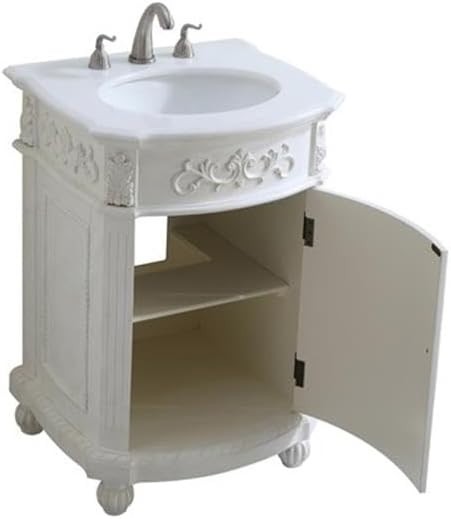 Elegant Kitchen and Bath 24 Inch Single Bathroom Vanity in Antique White