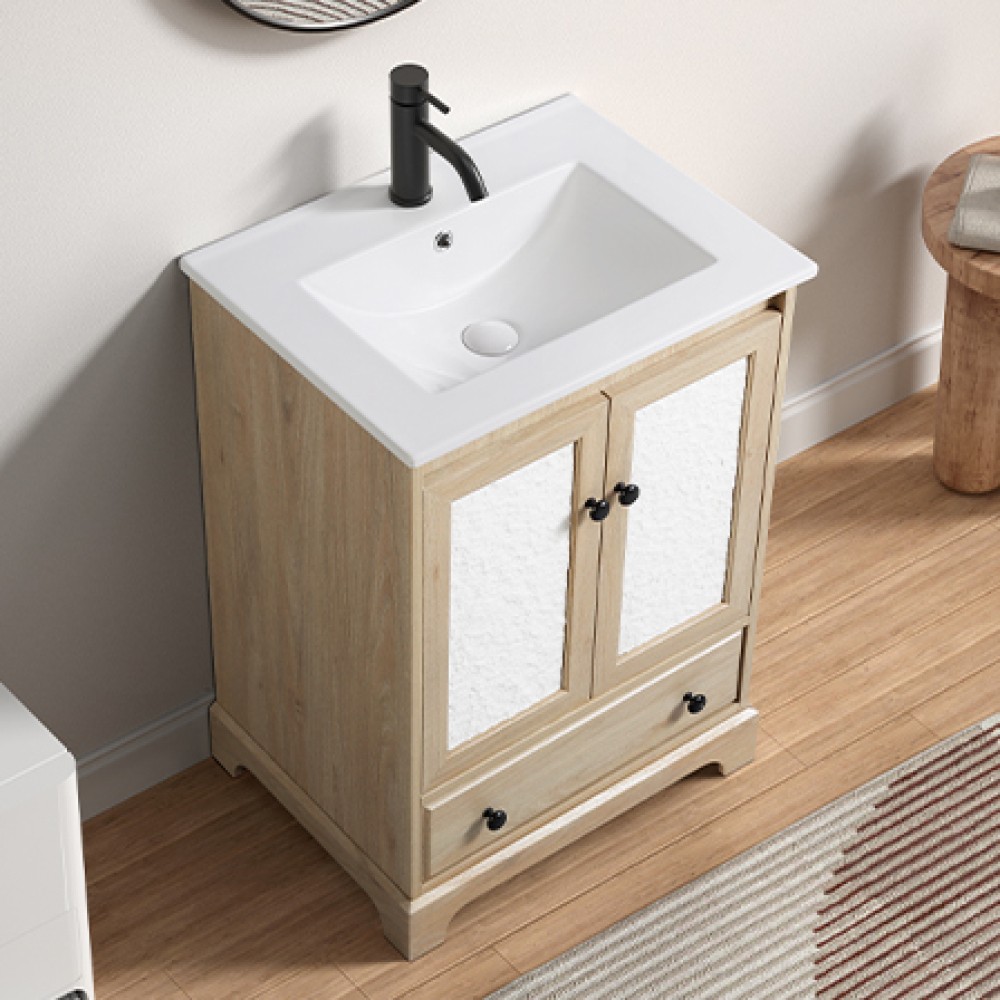 Ready to Assemble Bathroom Cabinet 24″ Wooden Vanity Sink Base