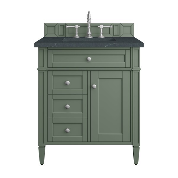 30″ James Martin Brittany 650-V30-SC-3CSP Vanity Cabinet Charcoal Soapstone Top