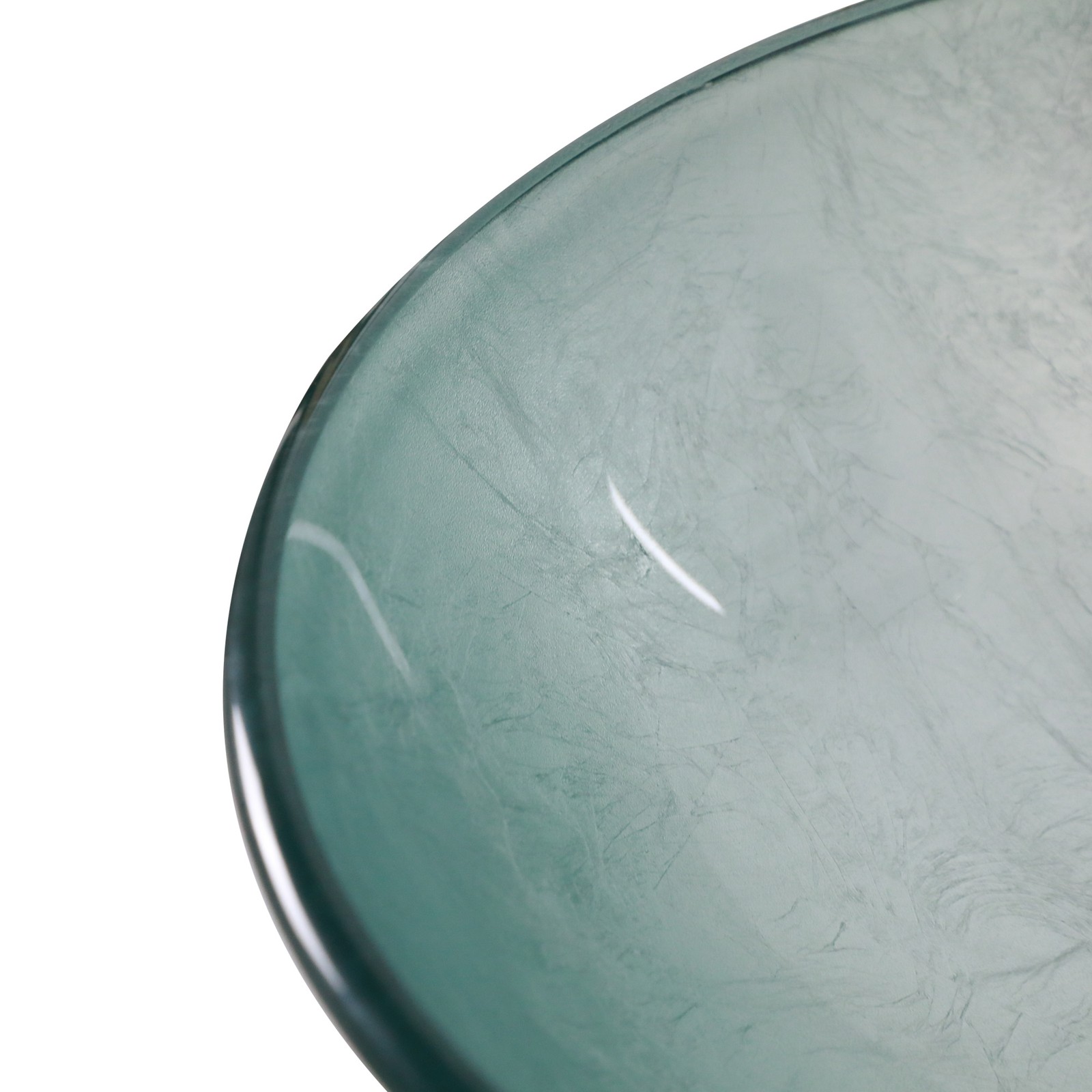 Bathroom Artistic Tempered Glass Vessel Bathroom Sink with Pop-up Drain