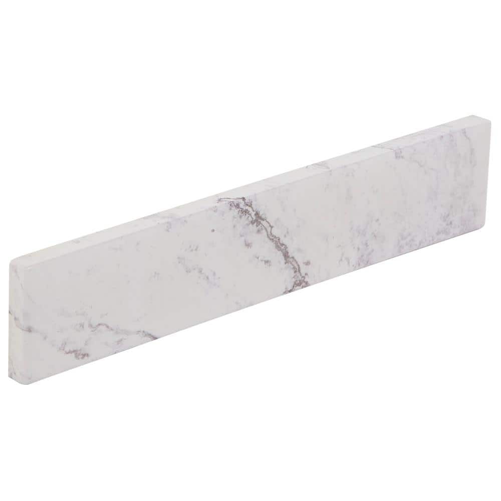 Home Decorators Collection 18 in. W Cultured Marble Vanity Sidesplash in Lunar
