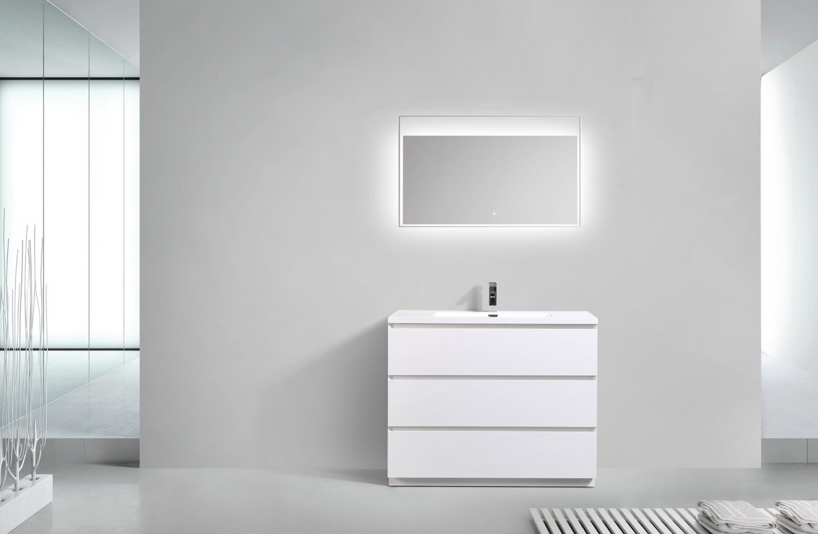 ANGELES 42″ FREESTANDING BATH VANITY WITH REINFORCED ACRYLIC SINK