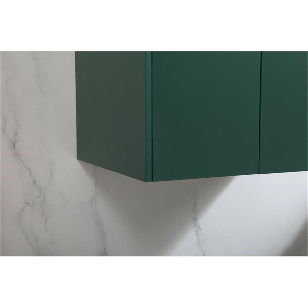Elegant Decor Penn 24″ Aluminum Alloy MDF Single Bathroom Vanity in Green