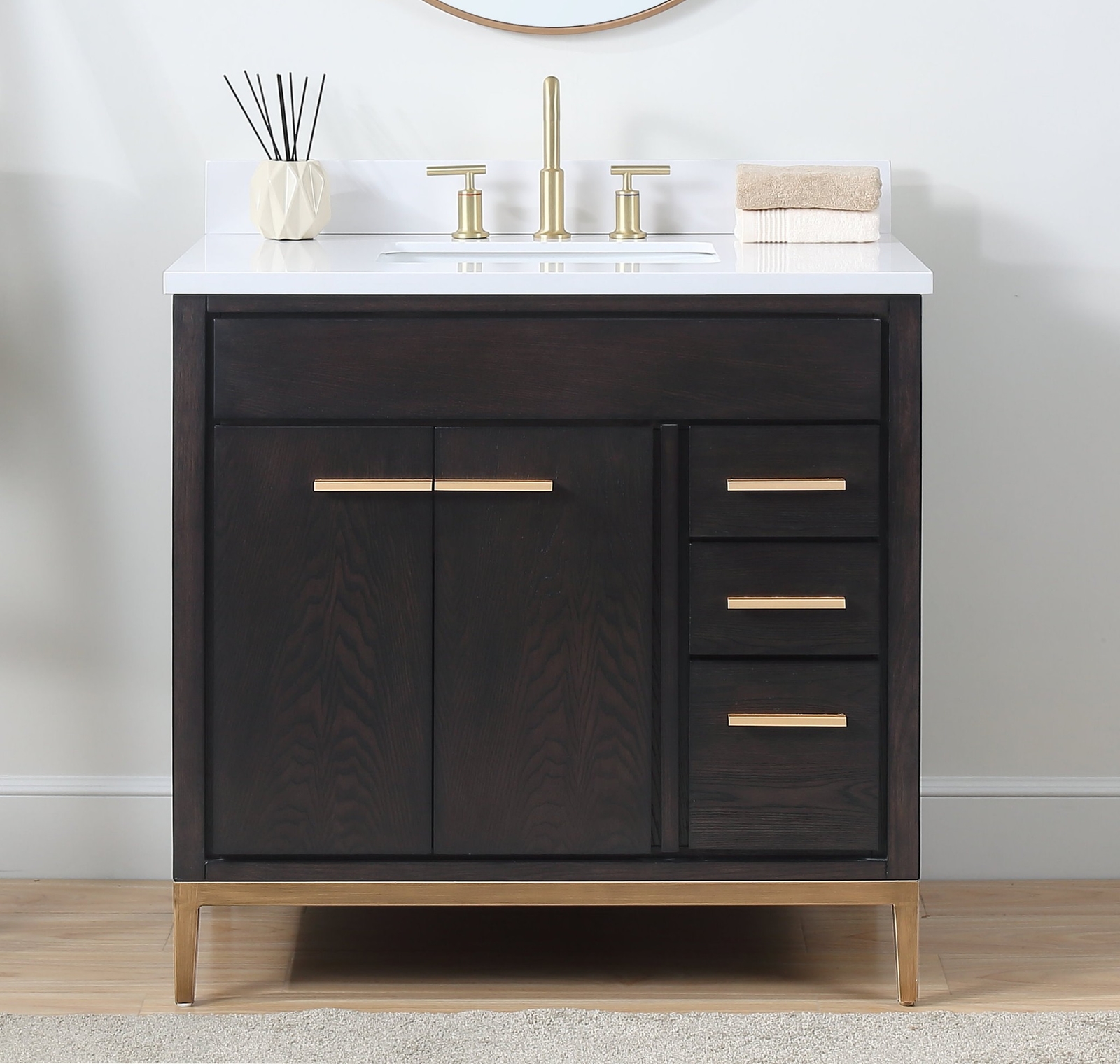 36 inch Beatrice Espresso Modern Bathroom Sink Vanity TB-9838-V36