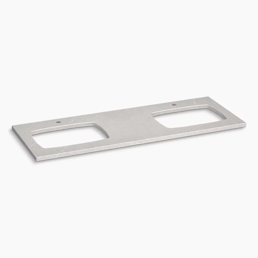 Kohler Silestone® 61″ quartz vanity top with two rectangular cutouts® 28257-ESR