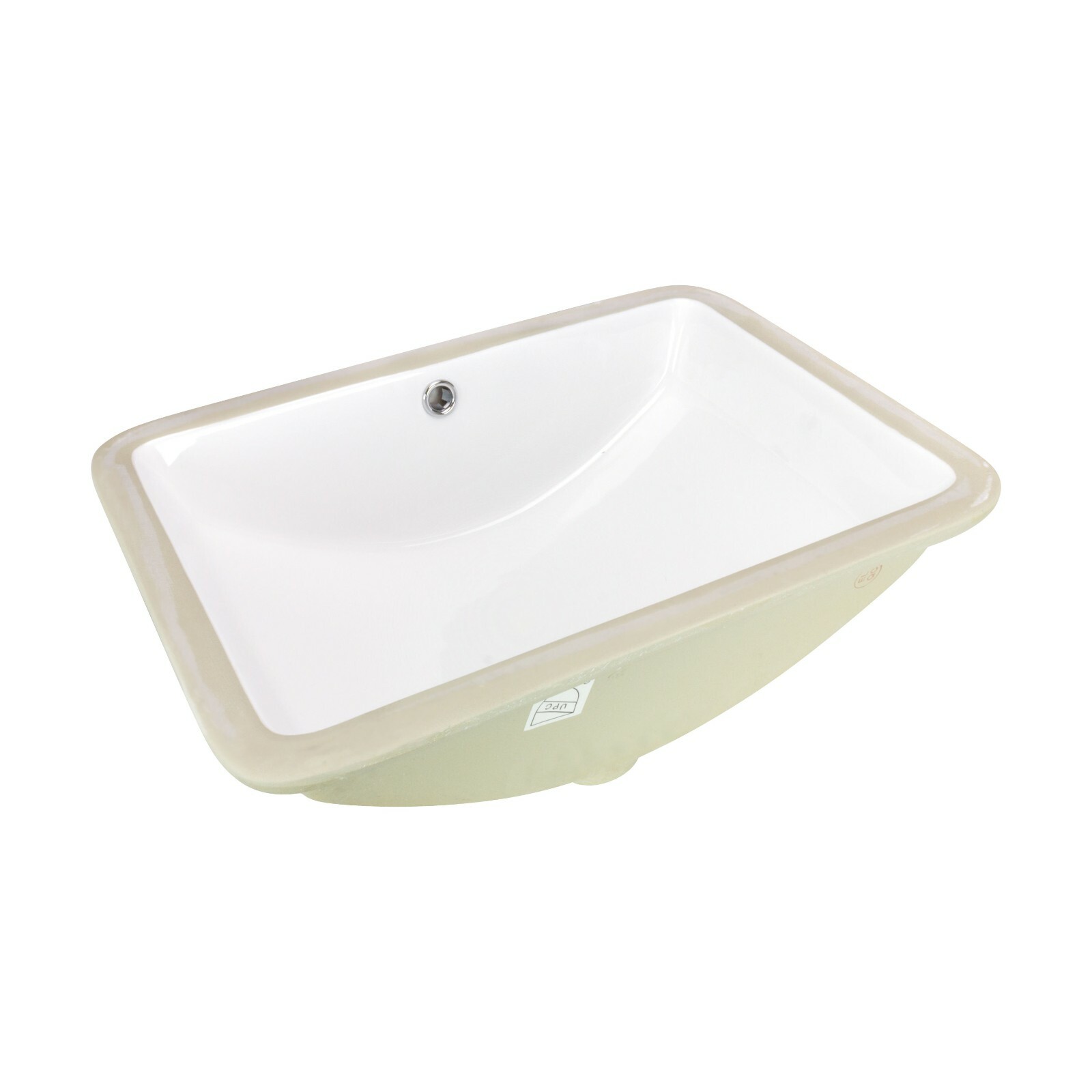 Trench Rectangular Undermount Bathroom Sink 20-7/8″ X 14-5/8 X 8-3/8″ White