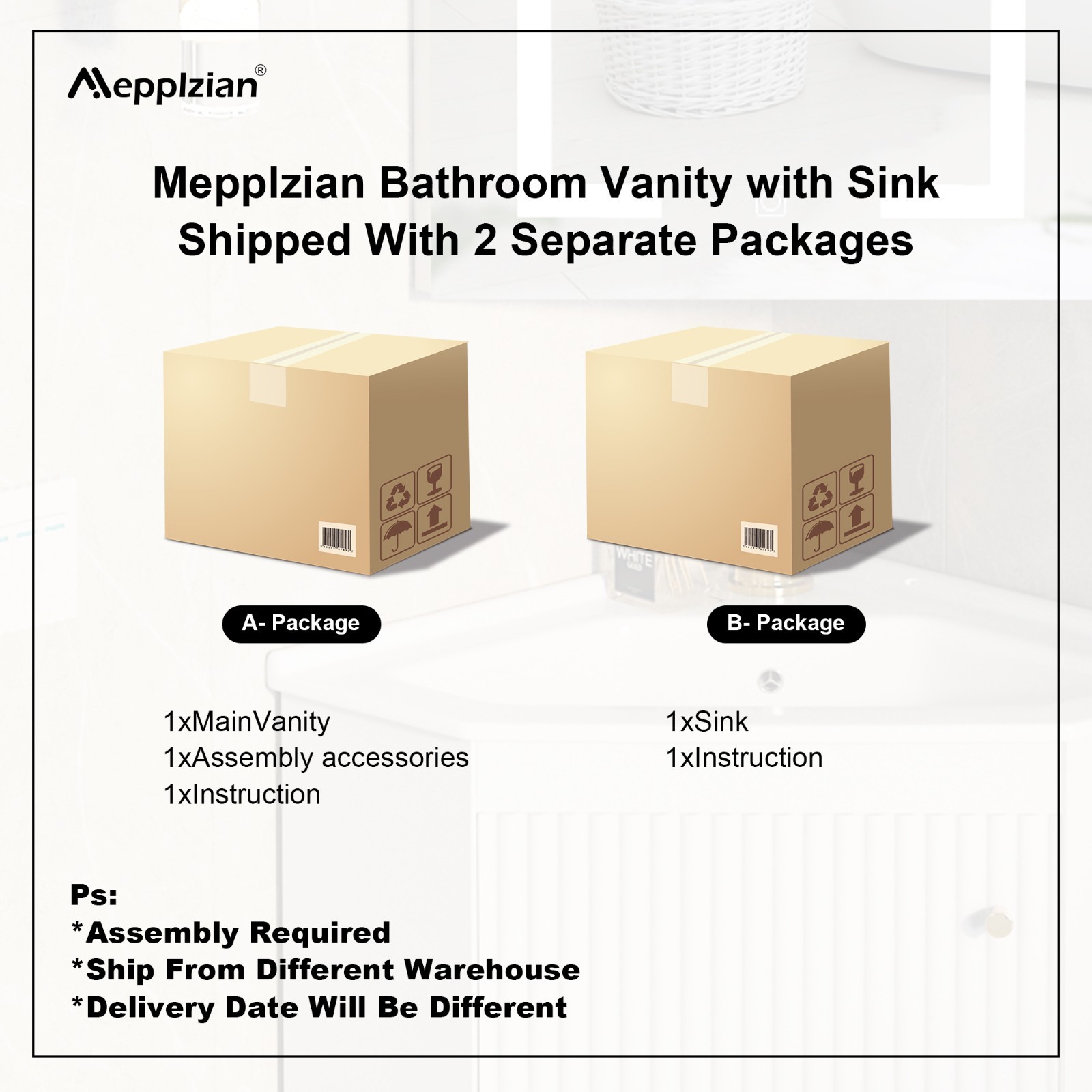 Corner Bathroom Vanity Sink Combo for Small Space Freestanding Storage Cabinet