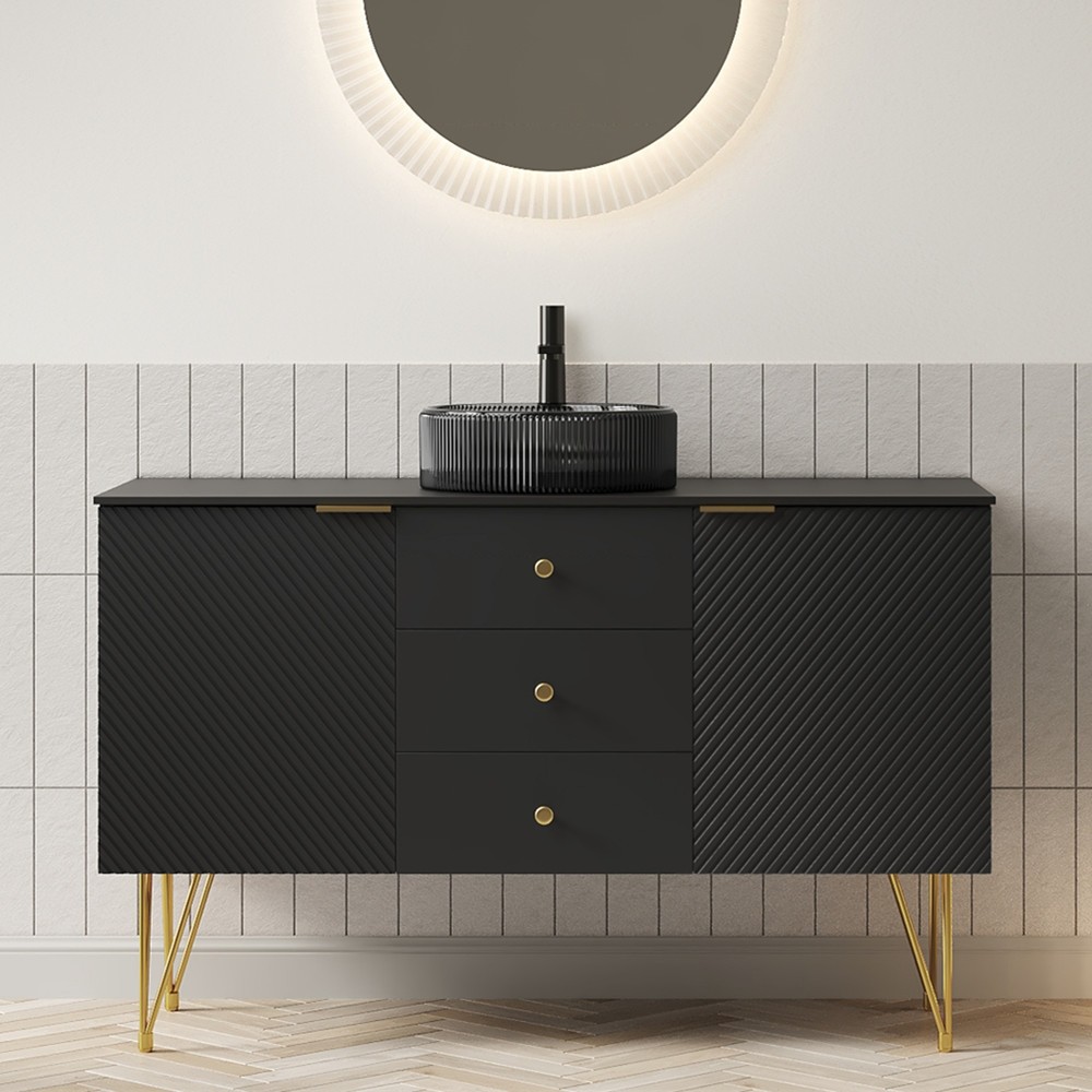 48″ Bathroom Vanity w/Sink, Freestanding Vanity Storage Cabinet,3 Drawer,2 Doors