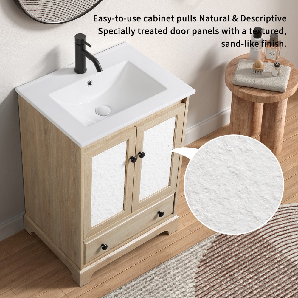 Ready to Assemble Bathroom Cabinet 24″ Wooden Vanity Sink Base