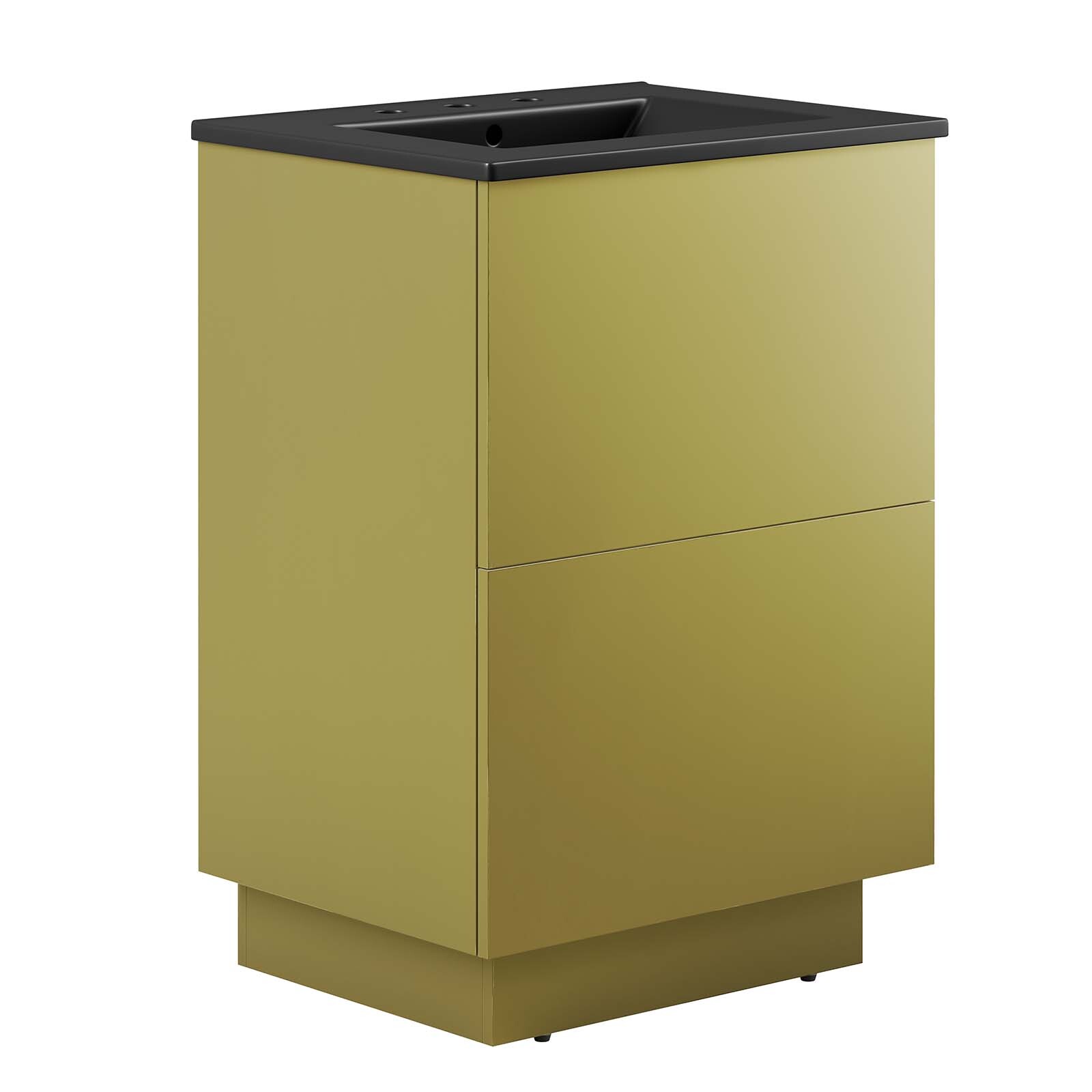 Modway Quantum 24″ Bathroom Vanity in Black Gold