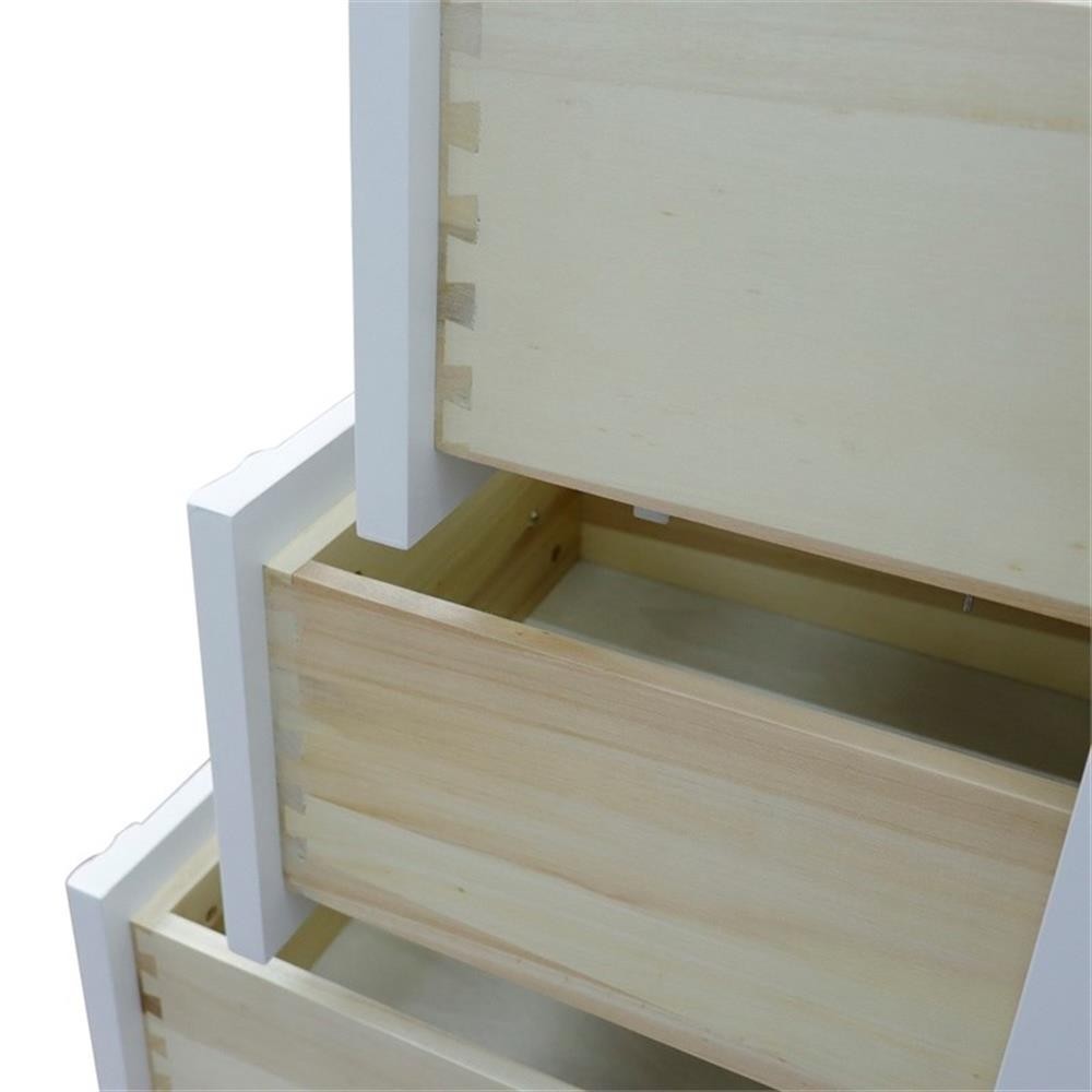 36 in. Single Wooden Vanity White Finish Left Door Cabinet Only