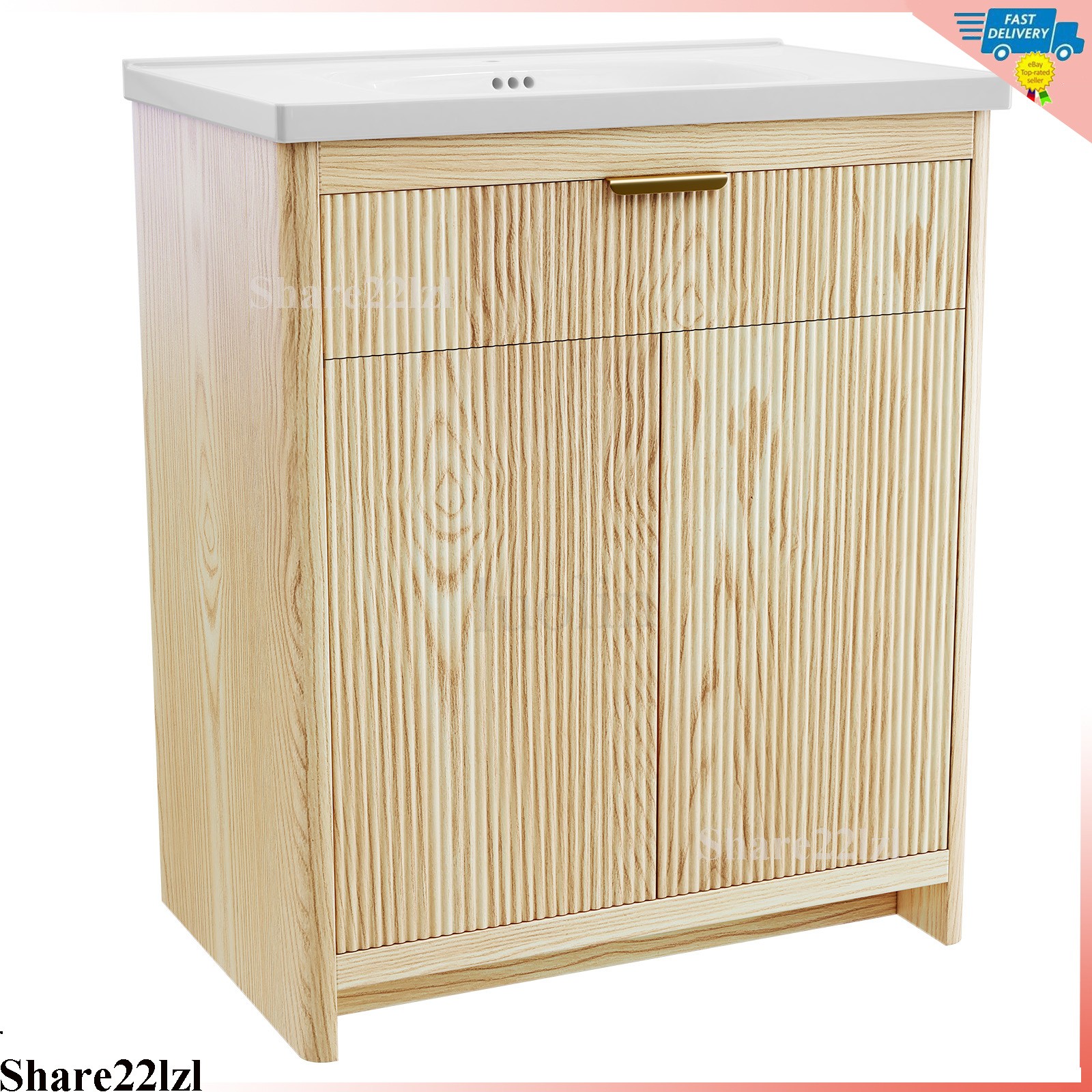 31.5″ Bathroom Vanity with Sink, Freestanding Particle Board Storage Cabinet